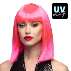 Paruka neonově růžová dámská Dance